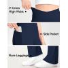 imageKEREDA Girls Flare Leggings High Waist Cross Bell Bottoms for Girls Yoga Dance Pants with Pockets Size 714 YearsNavy