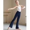 imageKEREDA Girls Flare Leggings High Waist Cross Bell Bottoms for Girls Yoga Dance Pants with Pockets Size 714 YearsNavy