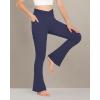 imageKEREDA Girls Flare Leggings High Waist Cross Bell Bottoms for Girls Yoga Dance Pants with Pockets Size 714 YearsNavy