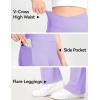 imageKEREDA Girls Flare Leggings High Waist Cross Bell Bottoms for Girls Yoga Dance Pants with Pockets Size 714 YearsPurple