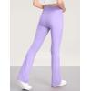imageKEREDA Girls Flare Leggings High Waist Cross Bell Bottoms for Girls Yoga Dance Pants with Pockets Size 714 YearsPurple