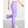 imageKEREDA Girls Flare Leggings High Waist Cross Bell Bottoms for Girls Yoga Dance Pants with Pockets Size 714 YearsPurple