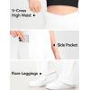 imageKEREDA Girls Flare Leggings High Waist Cross Bell Bottoms for Girls Yoga Dance Pants with Pockets Size 714 YearsWhite