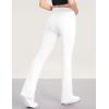 imageKEREDA Girls Flare Leggings High Waist Cross Bell Bottoms for Girls Yoga Dance Pants with Pockets Size 714 YearsWhite