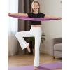 imageKEREDA Girls Flare Leggings High Waist Cross Bell Bottoms for Girls Yoga Dance Pants with Pockets Size 714 YearsWhite