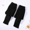 imageKEREDA Girls Fleece Lined Leggings Pack of 2 Winter Warm Pants Girls ClothesBlack