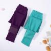 imageKEREDA Girls Fleece Lined Leggings Pack of 2 Winter Warm Pants Girls ClothesBlue Greendark Purple