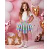 imageKEREDA Girls Metallic Skirt 3Layer Ruffle Kids Sparkly Skirt for Girls 614 YMetallic Gradient