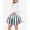 imageKEREDA Girls Metallic Skirt 3Layer Ruffle Kids Sparkly Skirt for Girls 614 YMetallic Gradient