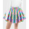imageKEREDA Girls Metallic Skirt 3Layer Ruffle Kids Sparkly Skirt for Girls 614 YMetallic Gradient