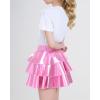 imageKEREDA Girls Metallic Skirt 3Layer Ruffle Kids Sparkly Skirt for Girls 614 YPink