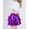 imageKEREDA Girls Metallic Skirt 3Layer Ruffle Kids Sparkly Skirt for Girls 614 YPurple