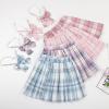 imageKEREDA Girls Pleated Mini Skirt High Waist Tennis School Uniform Skirts 414 YearsPink Plaid