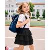 imageKEREDA Girls Skirt Kids Toddler Casual 3Layer Ruffle Skort School Uniform Skirts for GirlsBlack
