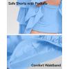 imageKEREDA Girls Skirt Kids Toddler Casual 3Layer Ruffle Skort School Uniform Skirts for GirlsBlue