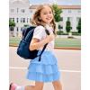 imageKEREDA Girls Skirt Kids Toddler Casual 3Layer Ruffle Skort School Uniform Skirts for GirlsBlue