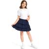 imageKEREDA Girls Skirt Kids Toddler Casual 3Layer Ruffle Skort School Uniform Skirts for GirlsNavy