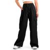 imageKEREDA Cargo Pants for Girls Baggy Joggers Pants Kids Clothes with Pockets 614YBlack