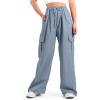 imageKEREDA Cargo Pants for Girls Baggy Joggers Pants Kids Clothes with Pockets 614YBlue
