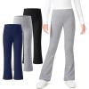 imageKEREDA Girls Flare Leggings Bell Bottoms School Uniform Pants High Waisted Flared Leggings for Teen GirlsBlacklight Graynavy