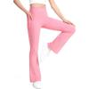 imageKEREDA Girls Flare Leggings High Waist Cross Bell Bottoms for Girls Yoga Dance Pants with Pockets Size 714 YearsPeach Pink