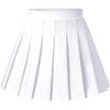 imageKEREDA Girls Pleated Mini Skirt High Waist Tennis School Uniform Skirts 414 YearsWhite
