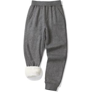 imageKEREDA Boys Girls Sweatpants Unisex Winter Warm Jogger PantsGrey