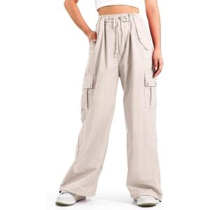 imageKEREDA Cargo Pants for Girls Baggy Joggers Pants Kids Clothes with Pockets 614YBeige