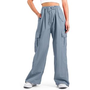 imageKEREDA Cargo Pants for Girls Baggy Joggers Pants Kids Clothes with Pockets 614YBlue