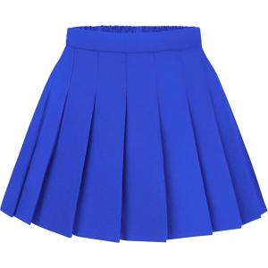 imageKEREDA Girls Pleated Mini Skirt High Waist Tennis School Uniform Skirts 414 YearsRoyal Blue