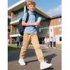 imageKEREDA Boys Uniform Pants Twill Pull On Jogger Pants for Boys School Clothes with PocketsKhaki