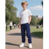 imageKEREDA Boys Uniform Pants Twill Pull On Jogger Pants for Boys School Clothes with PocketsNavy
