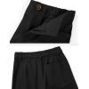 imageKEREDA Girls School Uniform Skinny Pants with Pockets Elasticized Waistband School Pants for Teen Girls ClothesBlack