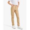 imageKEREDA Girls School Uniform Skinny Pants with Pockets Elasticized Waistband School Pants for Teen Girls ClothesKhaki