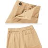 imageKEREDA Girls School Uniform Skinny Pants with Pockets Elasticized Waistband School Pants for Teen Girls ClothesKhaki