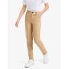 imageKEREDA Girls School Uniform Skinny Pants with Pockets Elasticized Waistband School Pants for Teen Girls ClothesKhaki