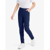 imageKEREDA Girls School Uniform Skinny Pants with Pockets Elasticized Waistband School Pants for Teen Girls ClothesNavy