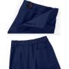 imageKEREDA Girls School Uniform Skinny Pants with Pockets Elasticized Waistband School Pants for Teen Girls ClothesNavy