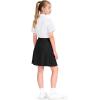 image:imageKEREDA Girls ALine Skirt with Undershorts School Uniform Skirts for Girls with Stretchy Waist Soft Skorts Fashion ClothesBlack