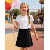 image:imageKEREDA Girls ALine Skirt with Undershorts School Uniform Skirts for Girls with Stretchy Waist Soft Skorts Fashion ClothesBlack