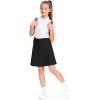 image:imageKEREDA Girls ALine Skirt with Undershorts School Uniform Skirts for Girls with Stretchy Waist Soft Skorts Fashion ClothesBlack