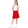 image:imageKEREDA Girls ALine Skirt with Undershorts School Uniform Skirts for Girls with Stretchy Waist Soft Skorts Fashion ClothesRed