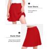 image:imageKEREDA Girls ALine Skirt with Undershorts School Uniform Skirts for Girls with Stretchy Waist Soft Skorts Fashion ClothesRed