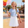 image:imageKEREDA Girls ALine Skirt with Undershorts School Uniform Skirts for Girls with Stretchy Waist Soft Skorts Fashion ClothesWhite