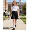 image:imageKEREDA Girls School Uniform Pleated Pullon Scooter Skirts with Undershorts Kids Skorts with PocketsBlack