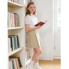 image:imageKEREDA Girls School Uniform Pleated Pullon Scooter Skirts with Undershorts Kids Skorts with PocketsKhaki
