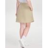 image:imageKEREDA Girls School Uniform Pleated Pullon Scooter Skirts with Undershorts Kids Skorts with PocketsKhaki