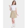 image:imageKEREDA Girls School Uniform Pleated Pullon Scooter Skirts with Undershorts Kids Skorts with PocketsKhaki