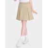 image:imageKEREDA Girls School Uniform Pleated Pullon Scooter Skirts with Undershorts Kids Skorts with PocketsKhaki