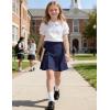 image:imageKEREDA Girls School Uniform Pleated Pullon Scooter Skirts with Undershorts Kids Skorts with PocketsNavy